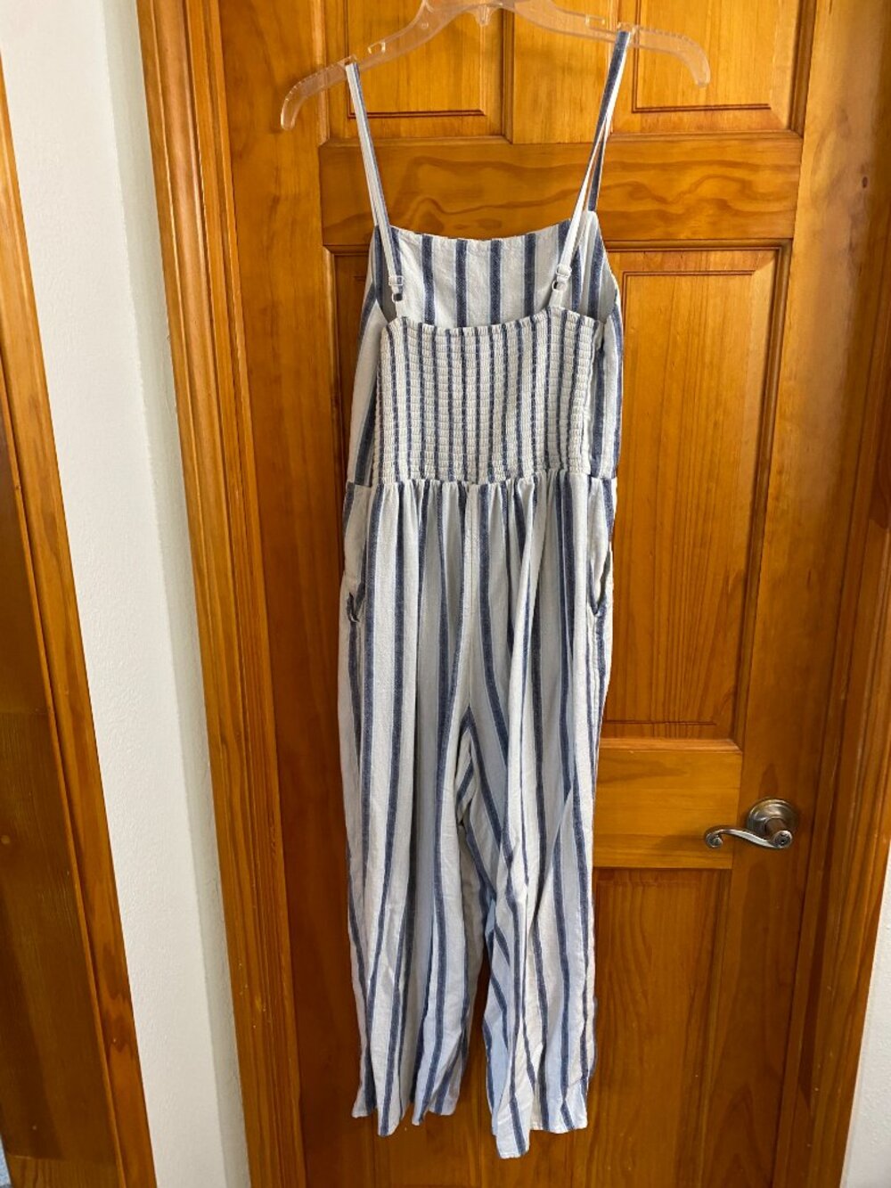 Old Navy White and Blue Striped Jumpsuit - Picture 4 of 5